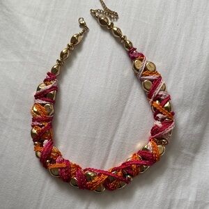 Gold and Pink Statement Necklace